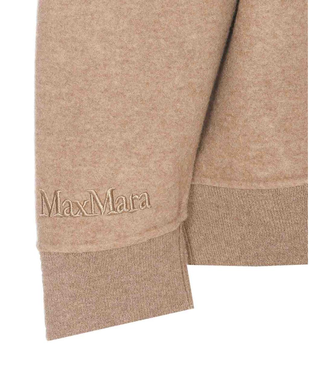 MAX MARA Бежевый шерстяной джемпер / свитер, фото 3