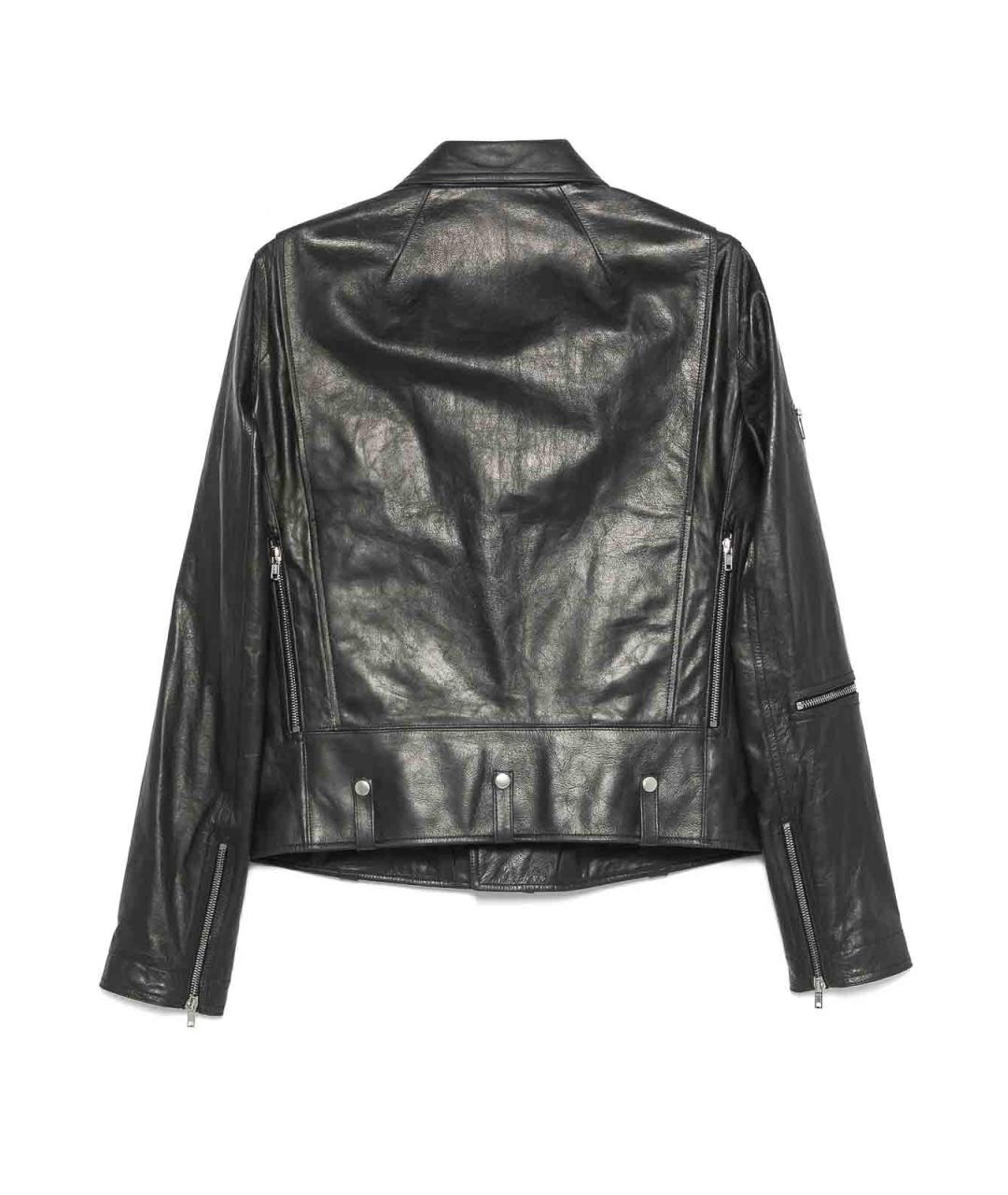 RICK OWENS Черная кожаная куртка, фото 2