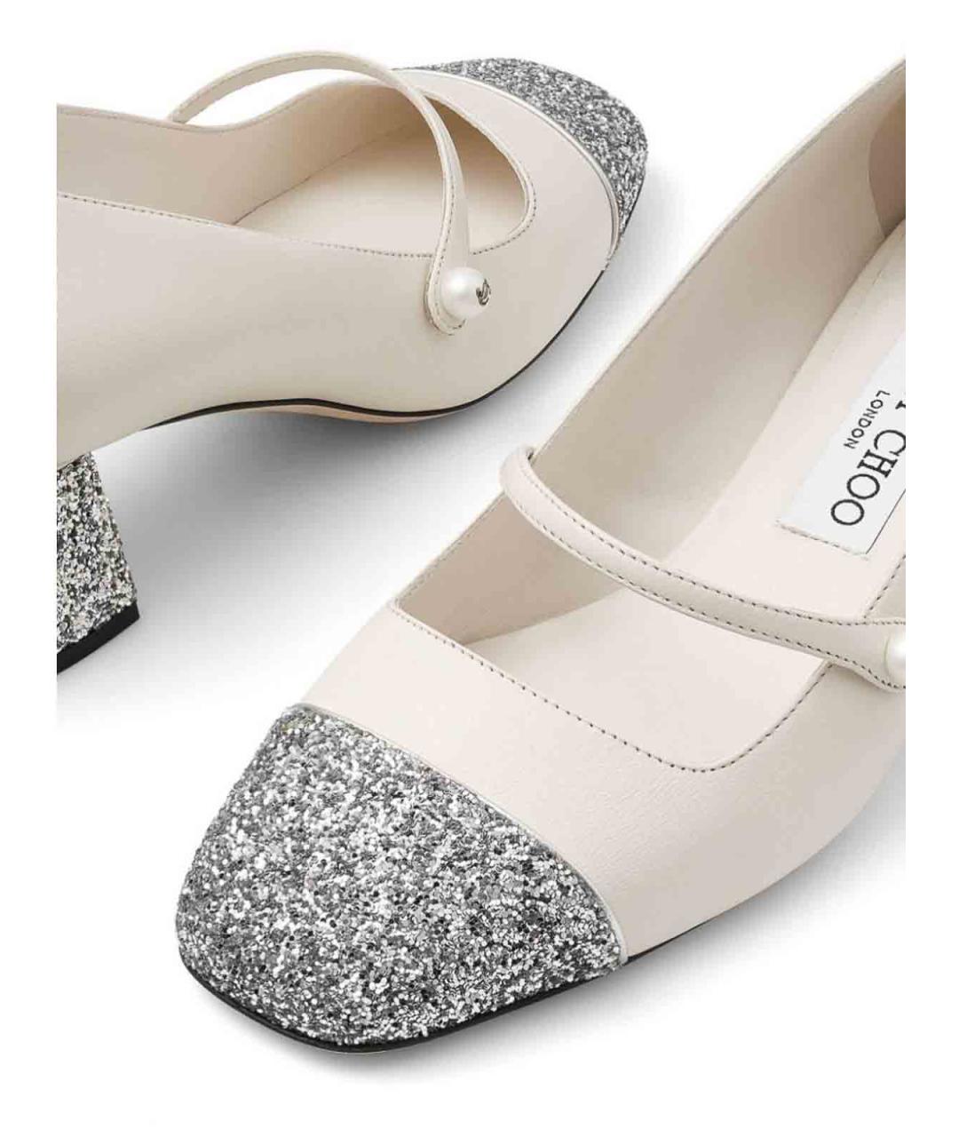 JIMMY CHOO Белые кожаные туфли, фото 4