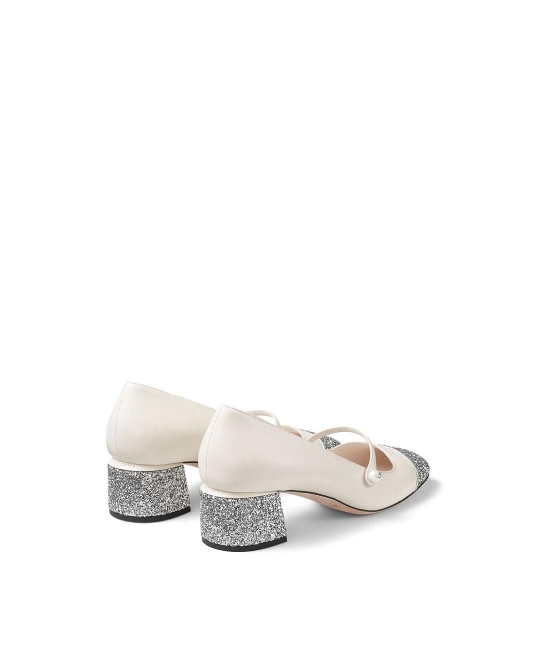 JIMMY CHOO Белые кожаные туфли, фото 2