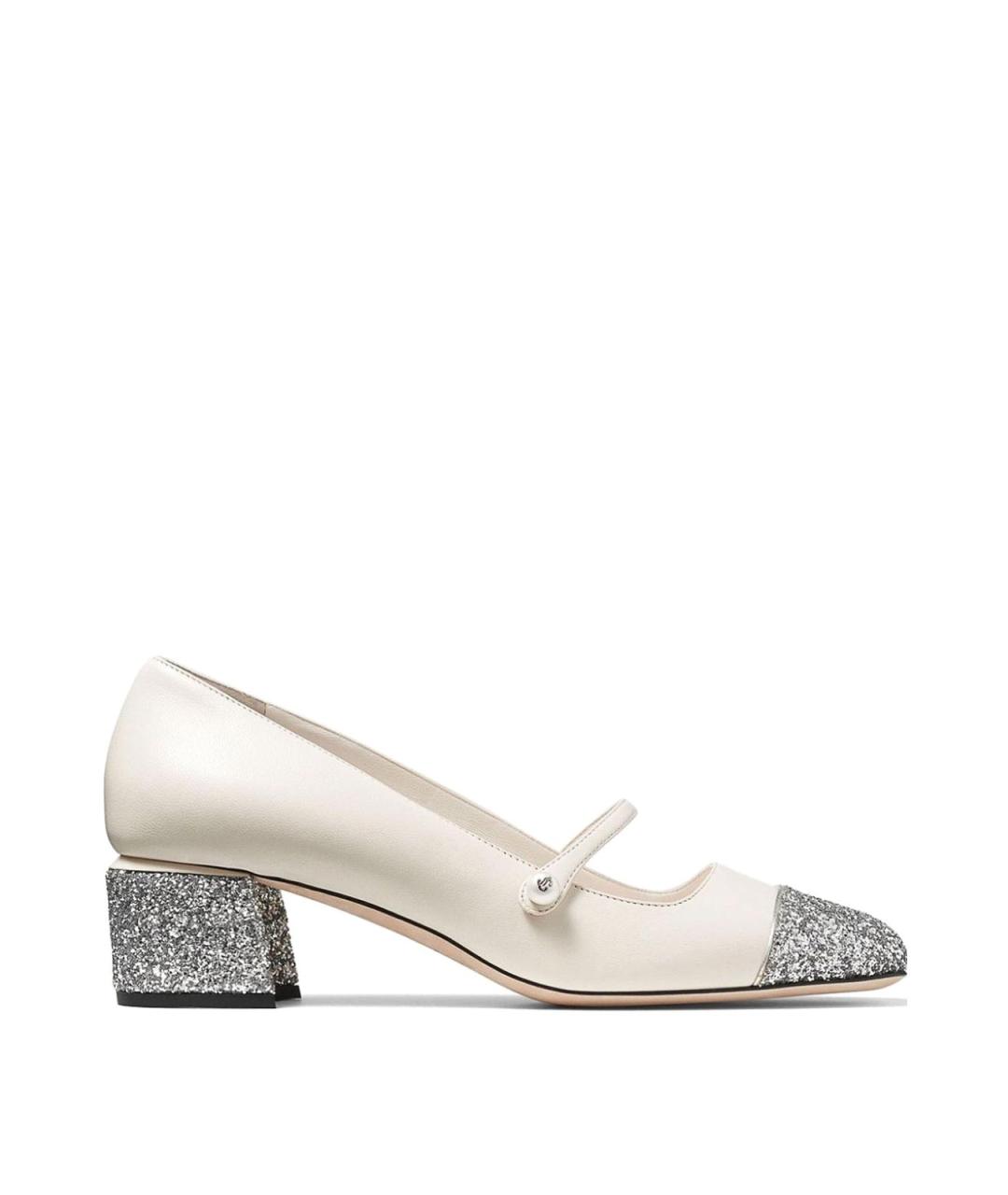 JIMMY CHOO Белые кожаные туфли, фото 1