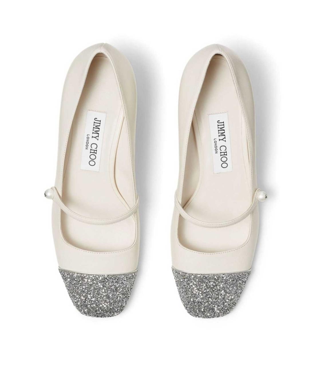 JIMMY CHOO Белые кожаные туфли, фото 3