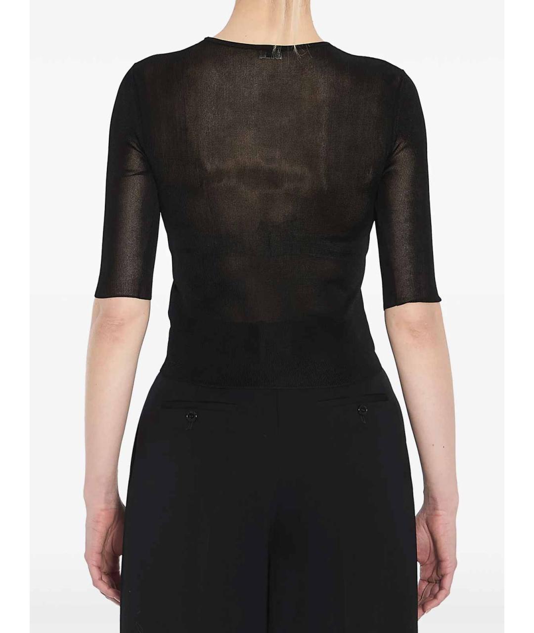 SAINT LAURENT Черная вискозная майка, фото 4