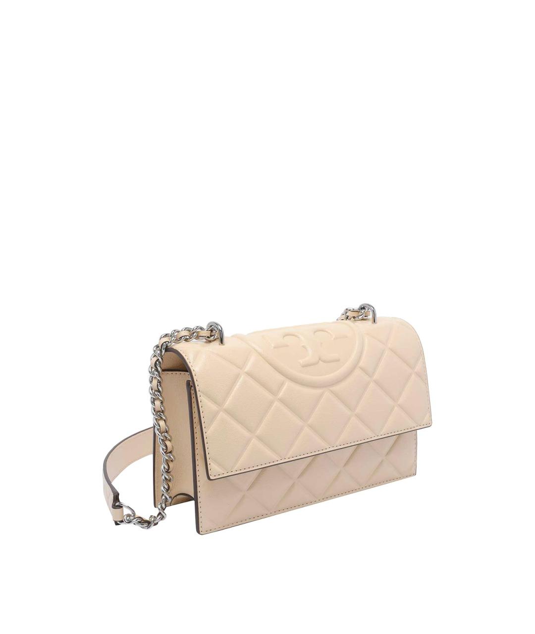 TORY BURCH Бежевая кожаная сумка через плечо, фото 2