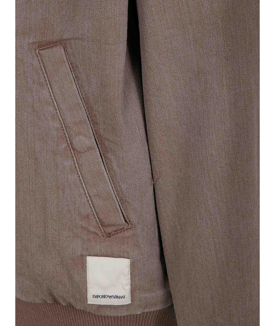 EMPORIO ARMANI Коричневая хлопковая куртка, фото 3