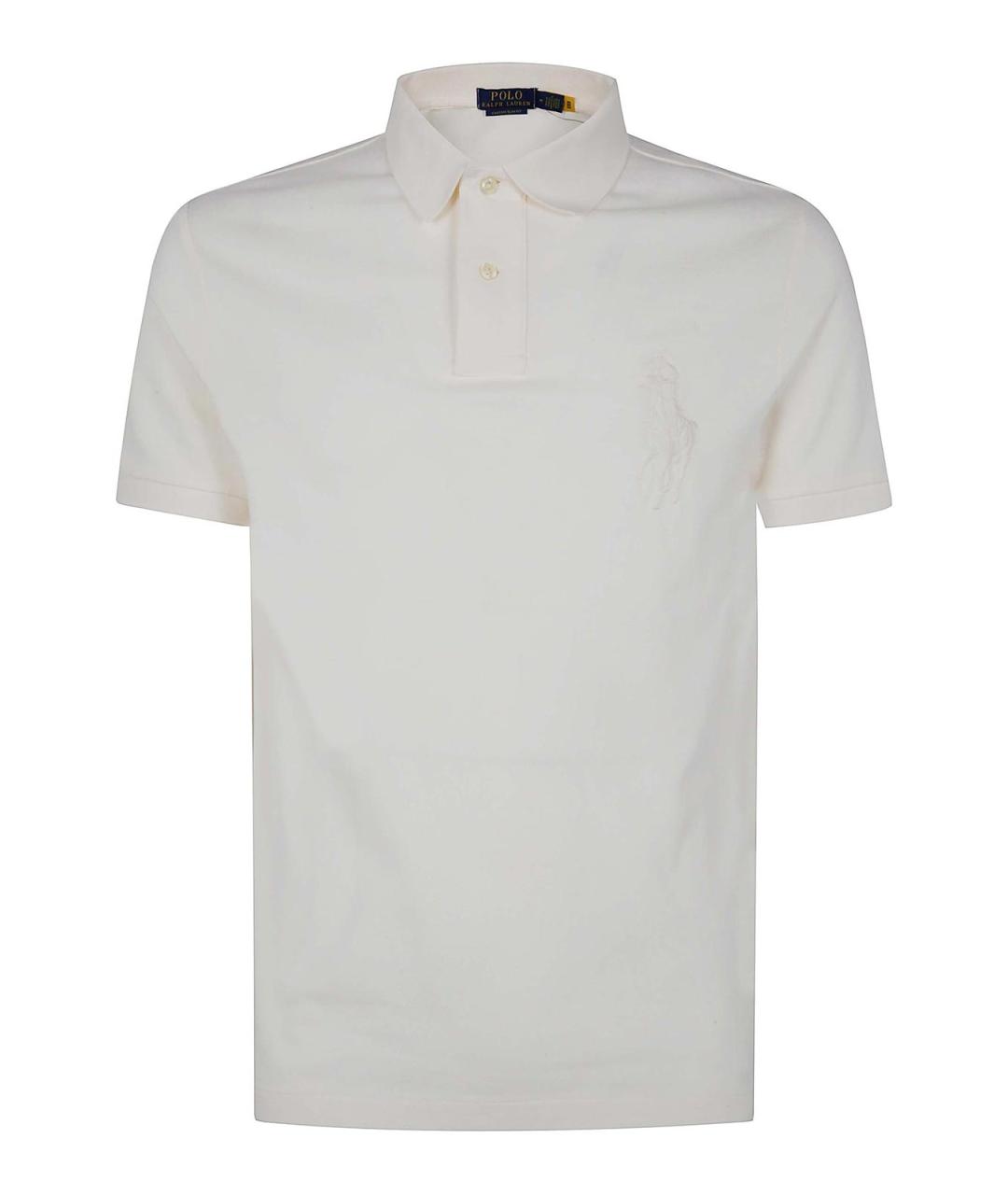 POLO RALPH LAUREN Белое хлопковое поло с коротким рукавом, фото 1