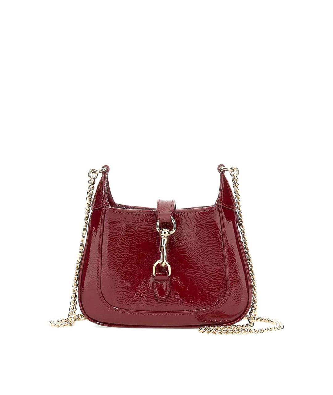 GUCCI Бордовая кожаная сумка через плечо, фото 1