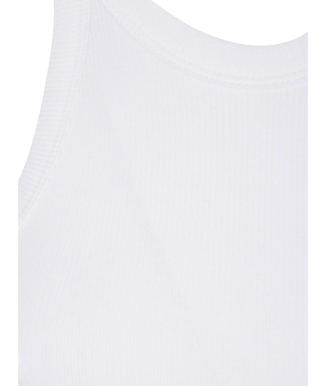 SPORTMAX Белая хлопковая майка, фото 3
