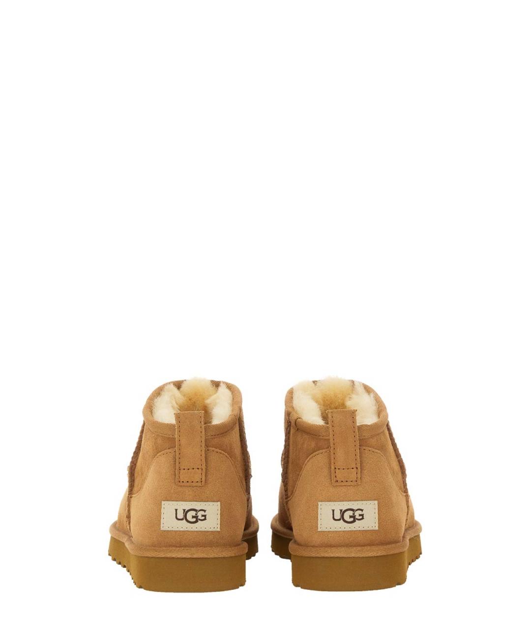 UGG Коричневые кожаные низкие ботинки, фото 5