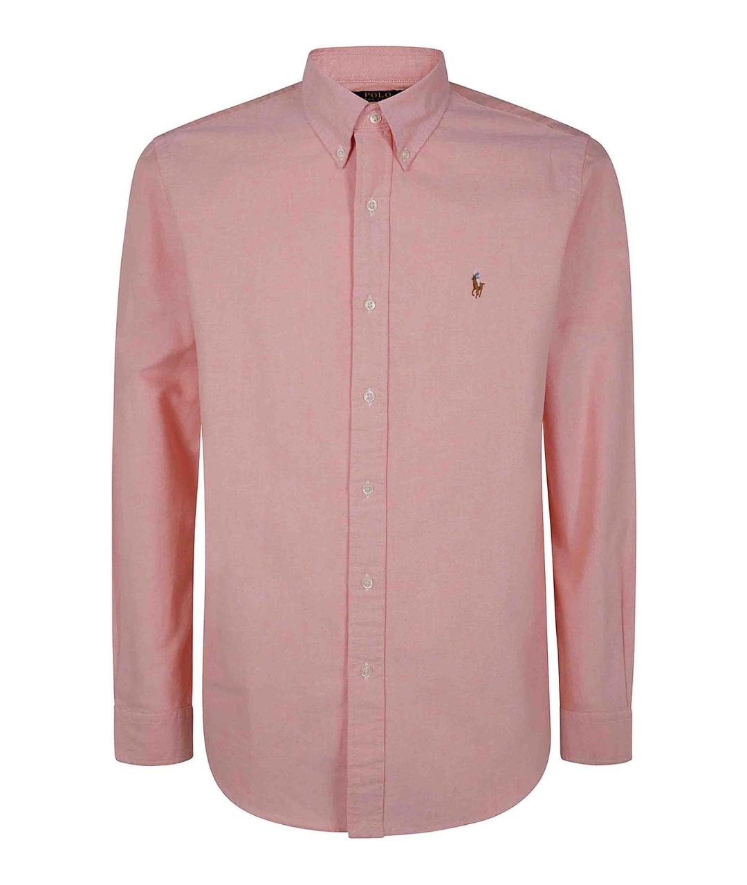 POLO RALPH LAUREN Оранжевая хлопковая классическая рубашка, фото 1