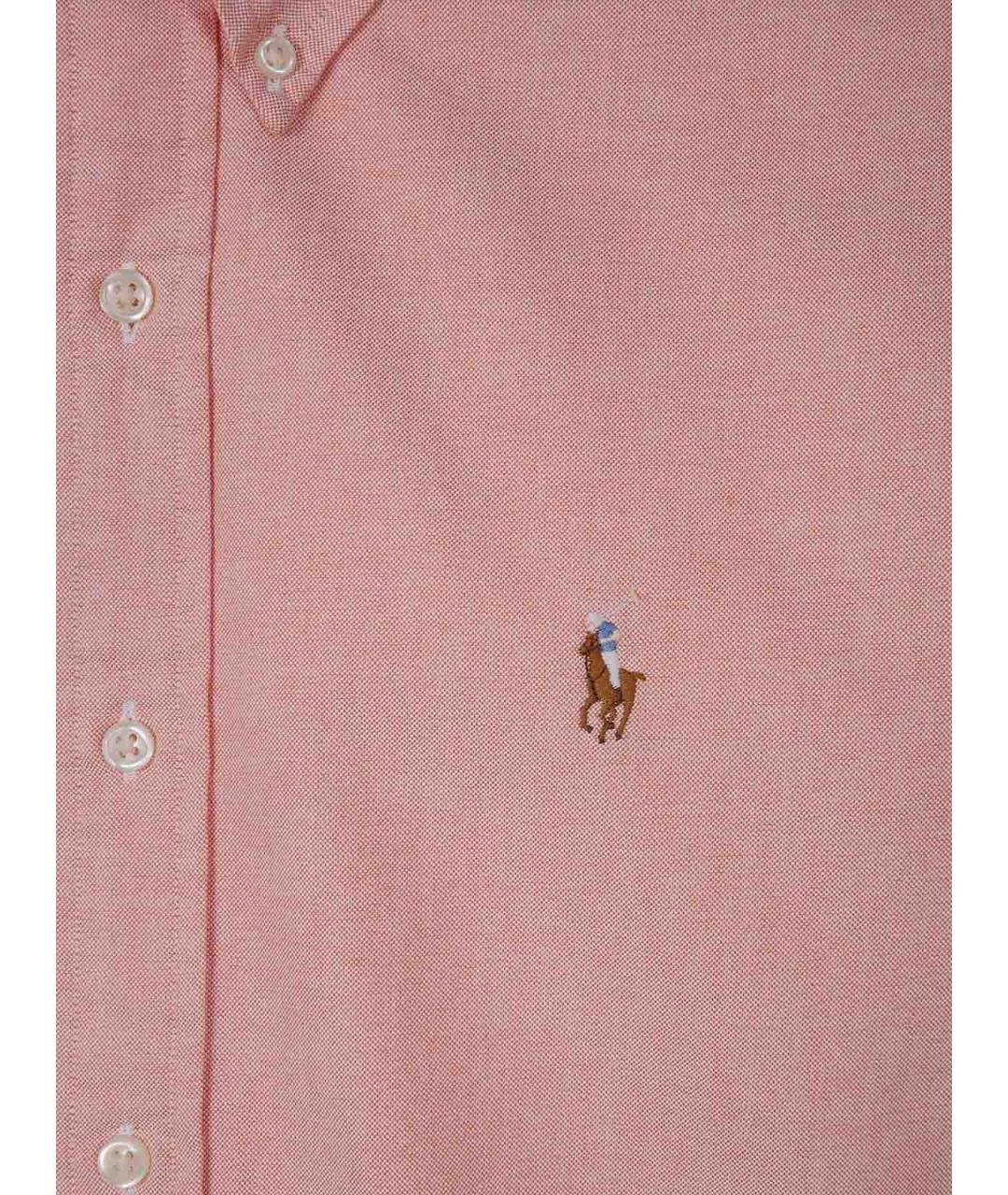 POLO RALPH LAUREN Оранжевая хлопковая классическая рубашка, фото 3