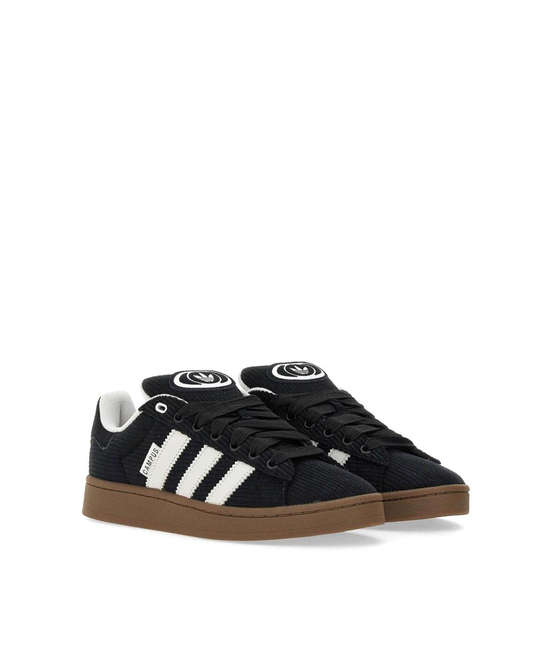 ADIDAS Черные кожаные кроссовки, фото 2