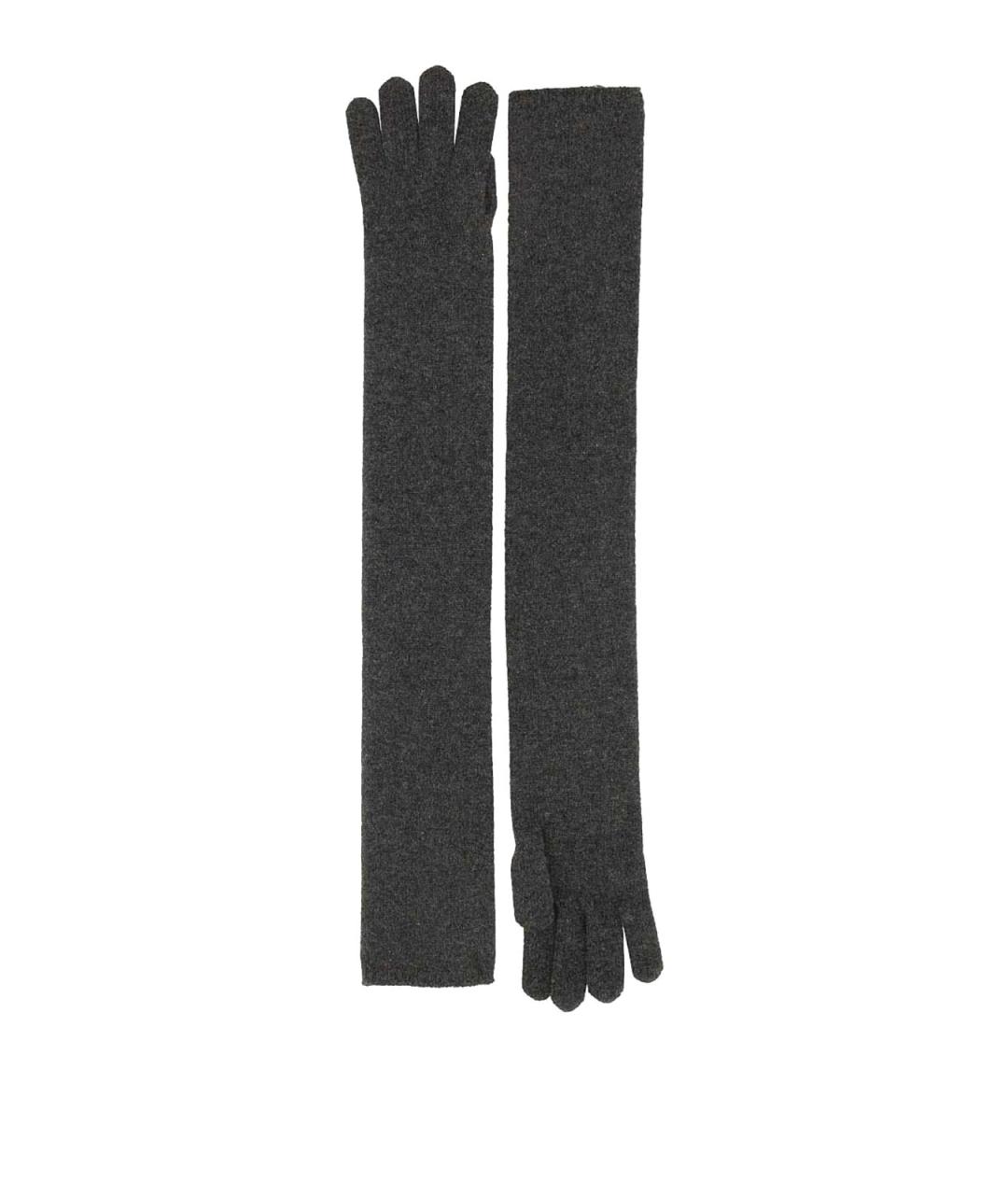 MAX MARA Серые кашемировые перчатки, фото 1