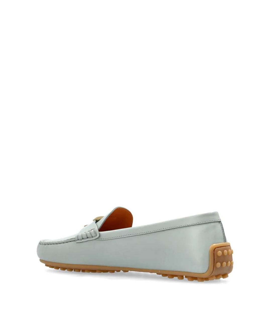 TOD'S Серые кожаные лоферы, фото 2