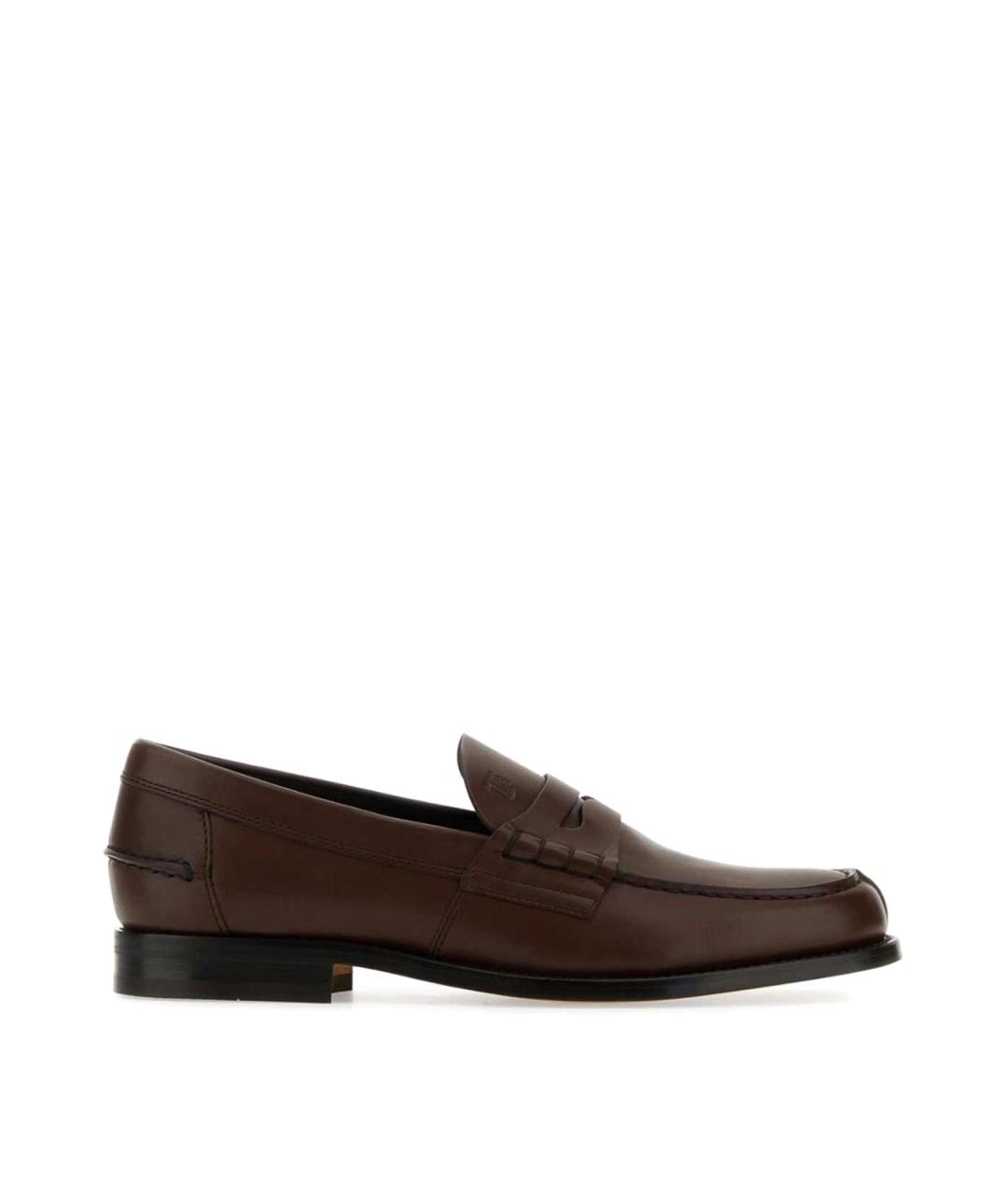 TOD'S Коричневые кожаные лоферы, фото 1