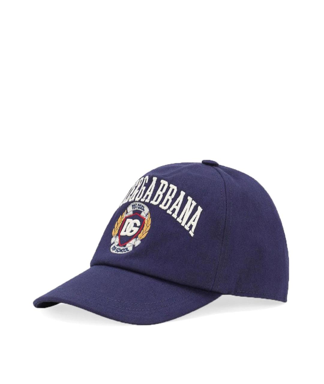 DOLCE&GABBANA Синяя хлопковая кепка, фото 4