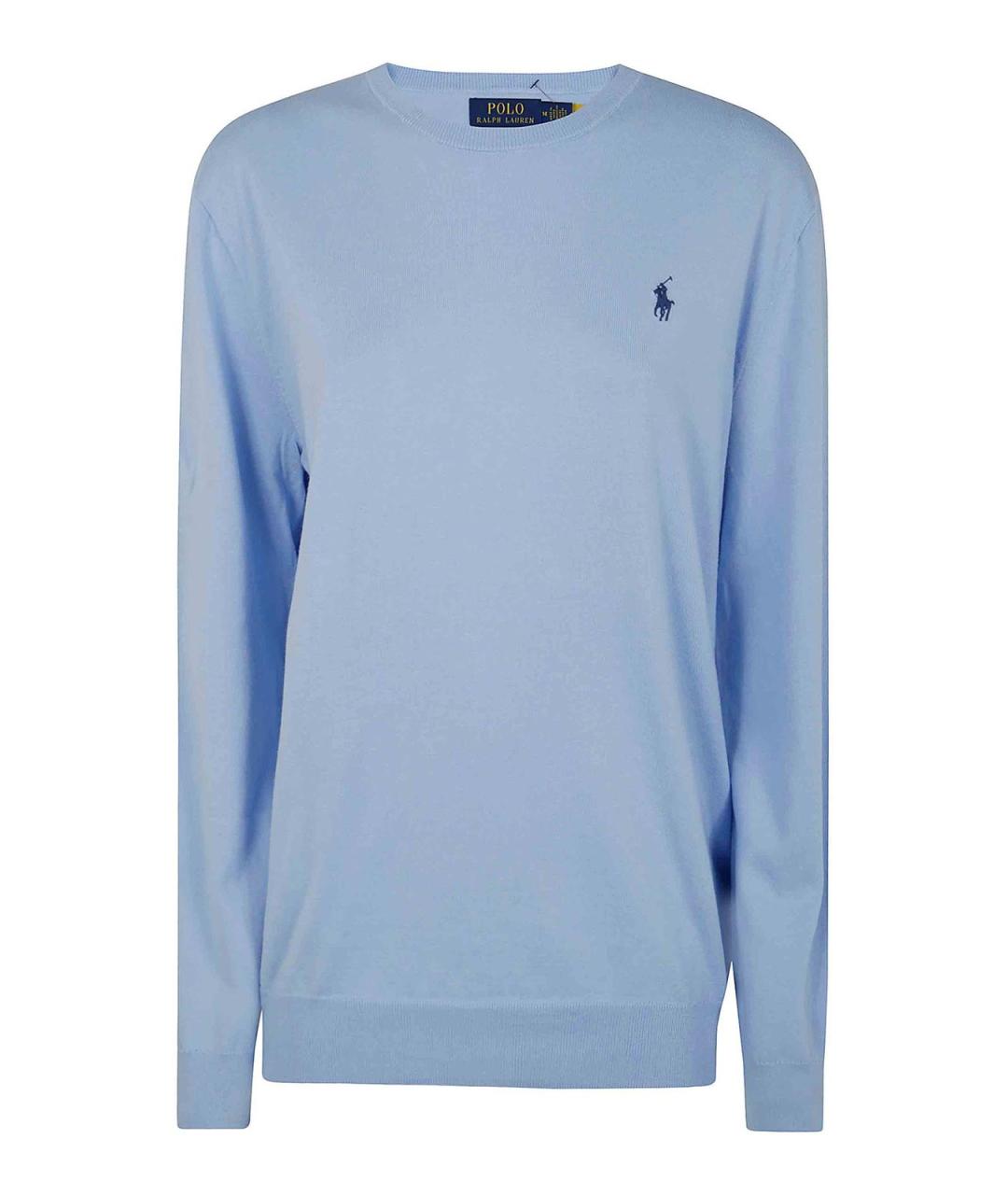 POLO RALPH LAUREN Синий хлопковый джемпер / свитер, фото 1