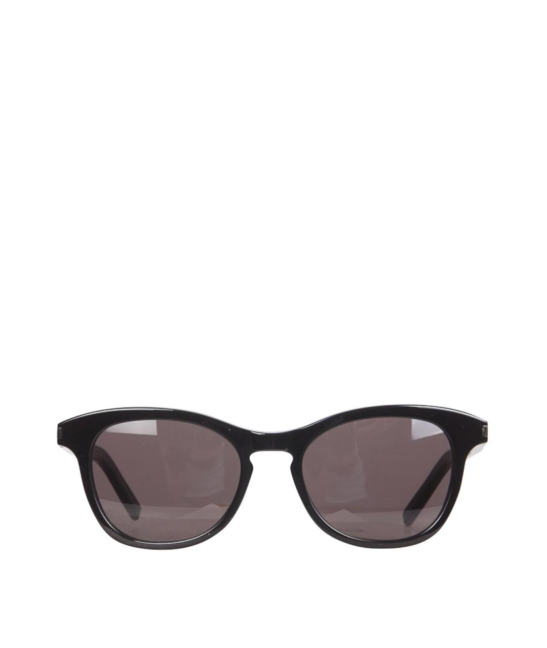 SAINT LAURENT Черные пластиковые солнцезащитные очки, фото 1
