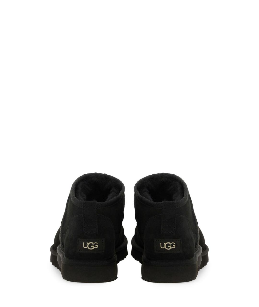 UGG Черные кожаные низкие ботинки, фото 3