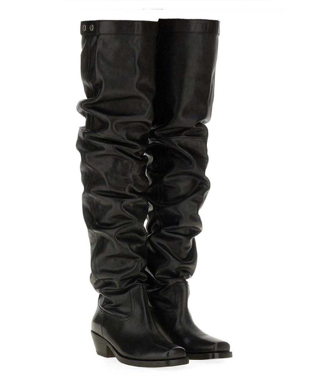 ISABEL MARANT Черные кожаные сапоги, фото 2