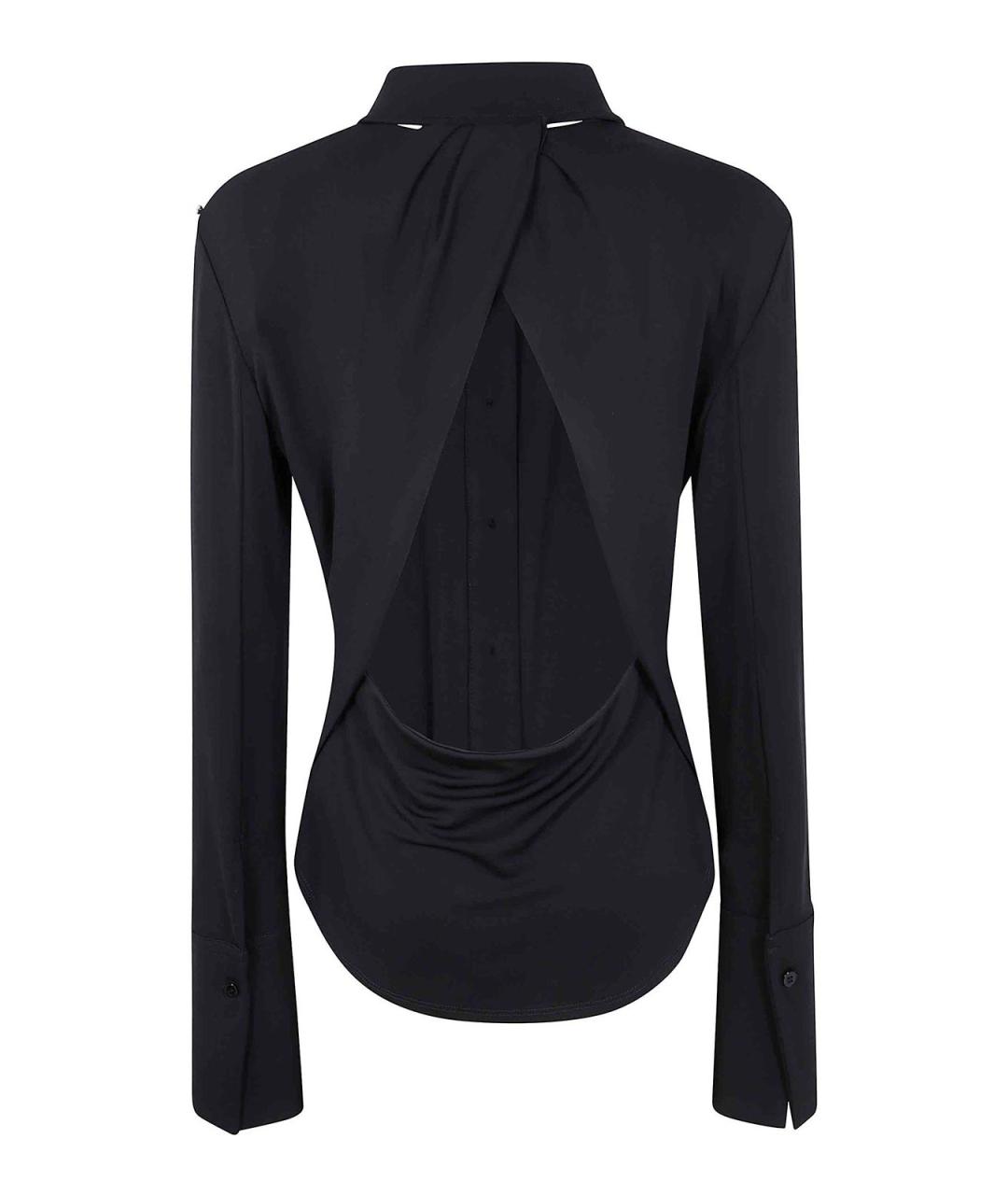 SPORTMAX Черная вискозная рубашка, фото 2
