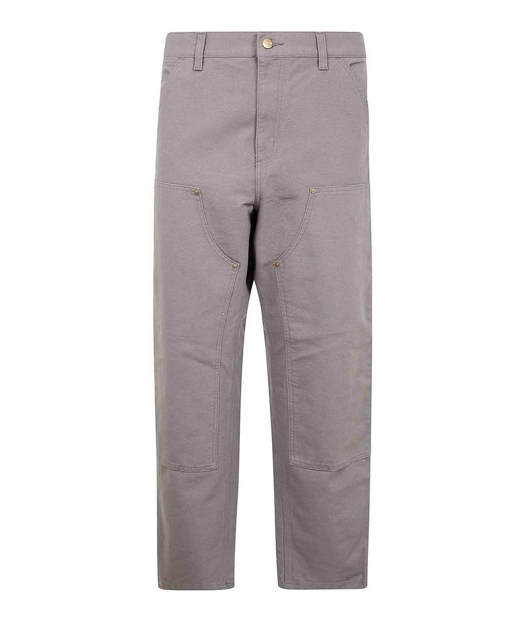 CARHARTT Серые хлопковые повседневные брюки, фото 1