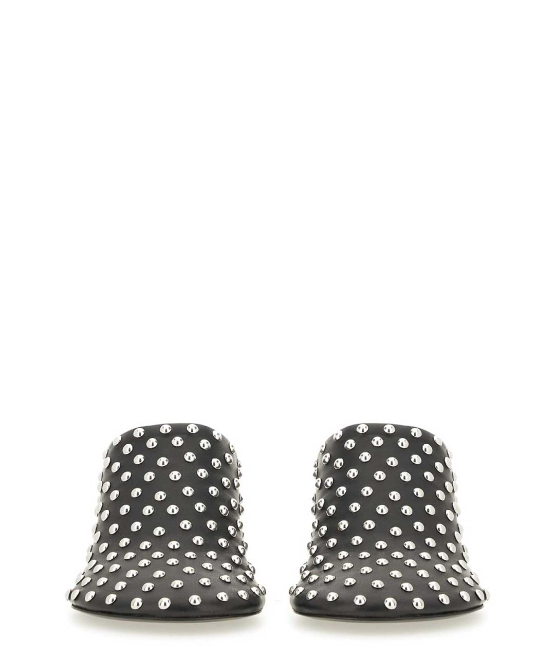 JIL SANDER Черные кожаные мюли, фото 3