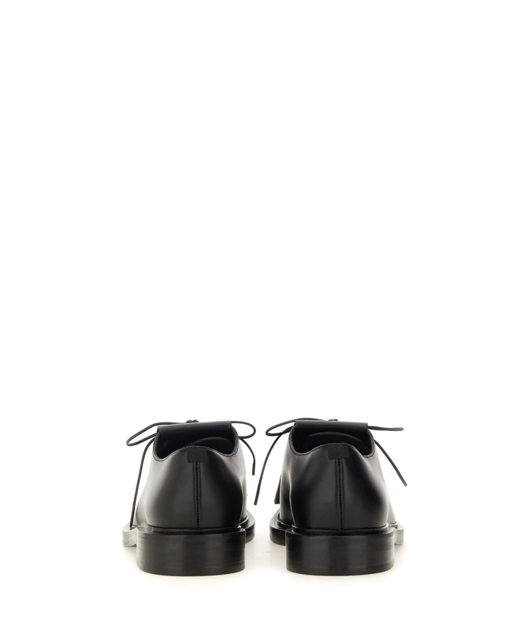 MAX MARA Черные кожаные брогги и оксфорды, фото 3
