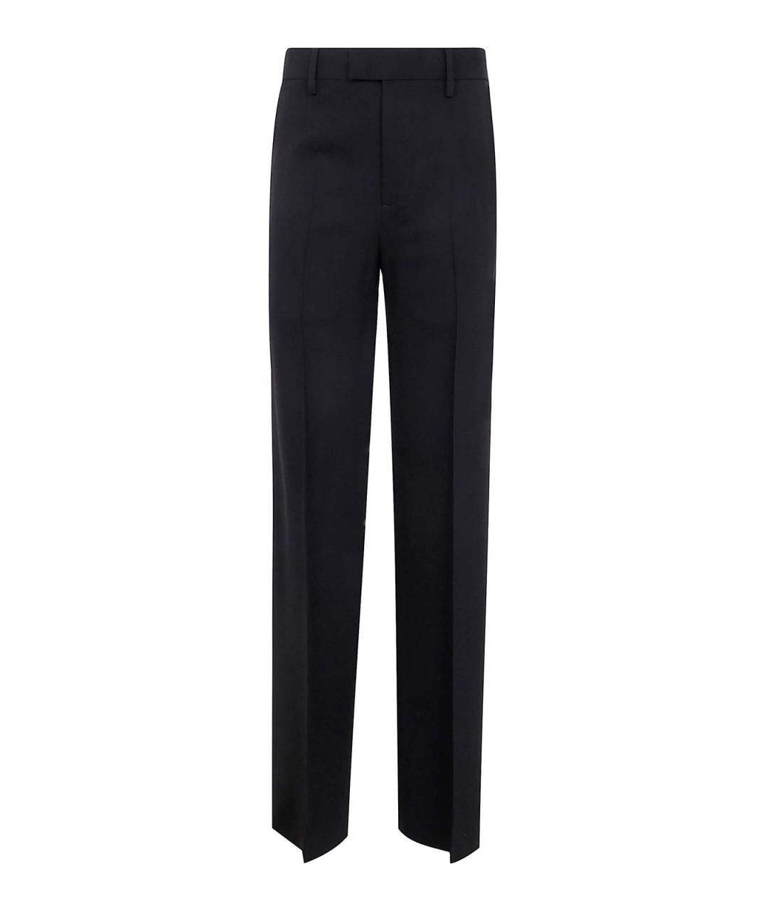 ANN DEMEULEMEESTER Черные вискозные брюки широкие, фото 1