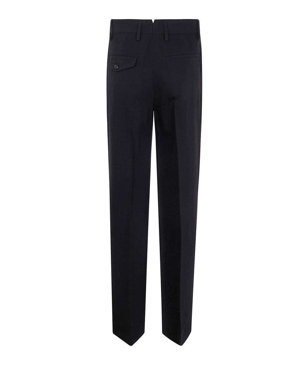 ANN DEMEULEMEESTER Черные вискозные брюки широкие, фото 2