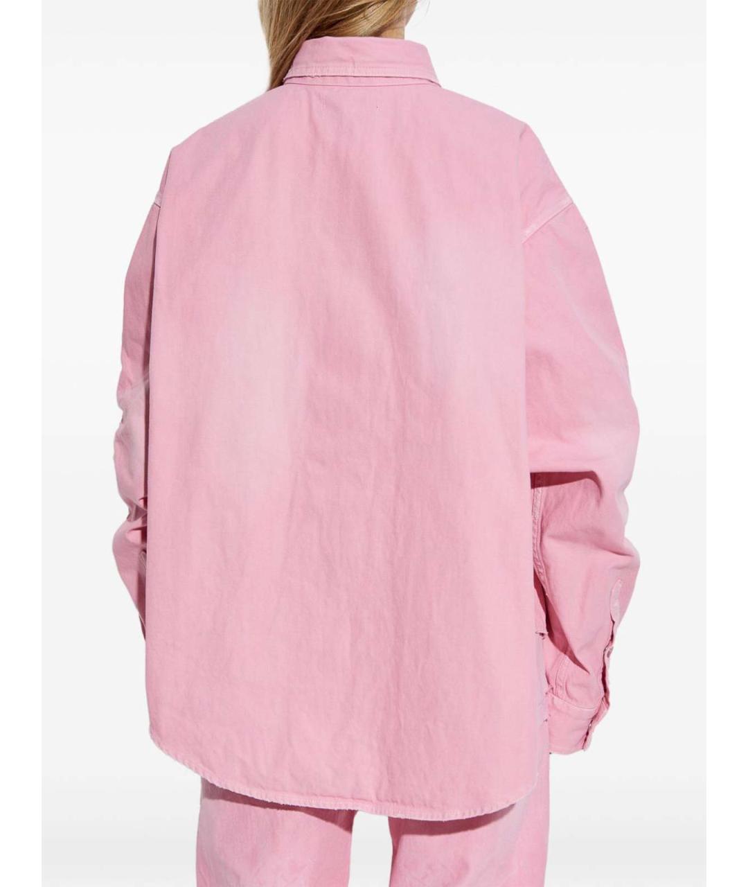 BALENCIAGA Розовая хлопковая рубашка, фото 3
