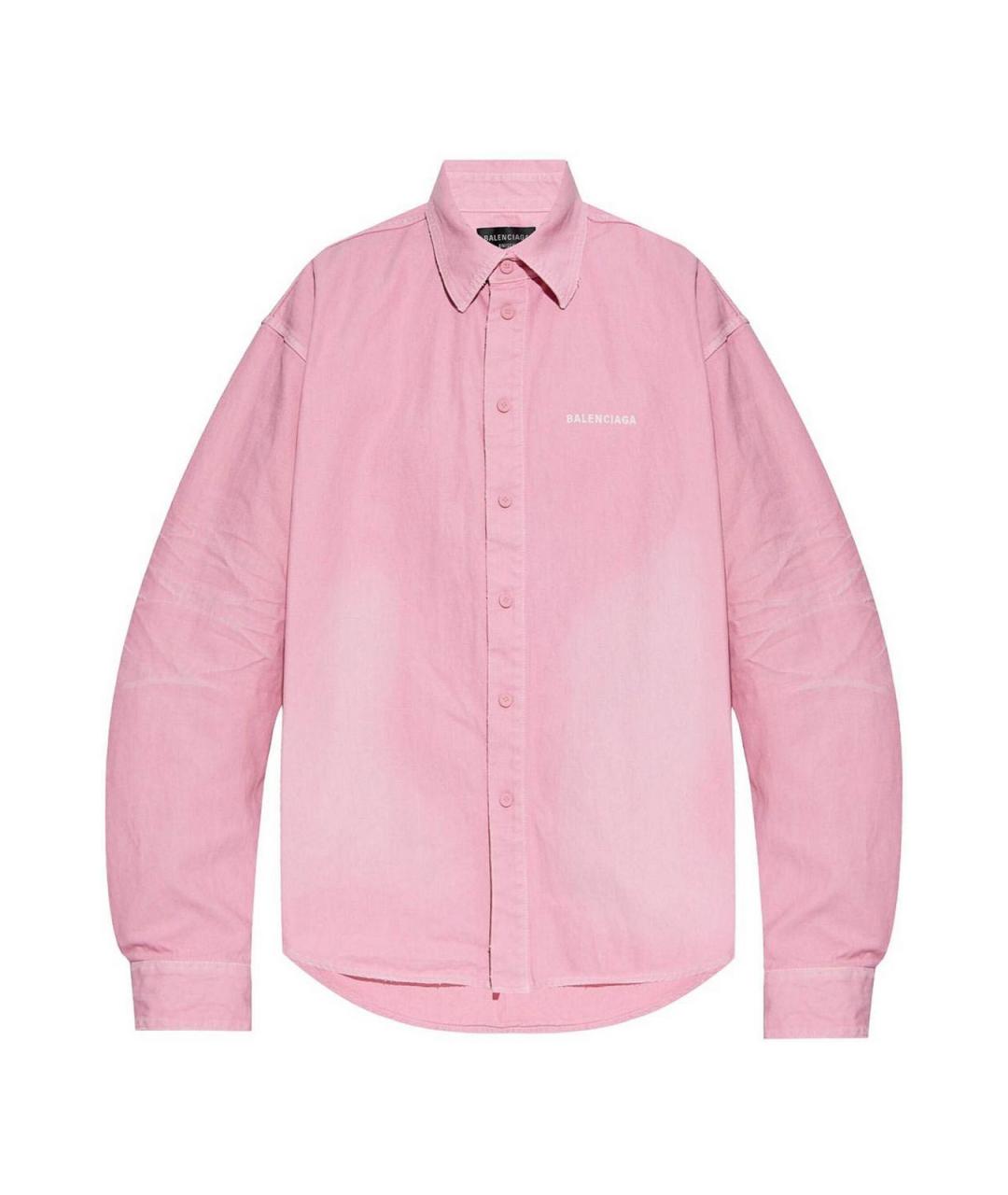 BALENCIAGA Розовая хлопковая рубашка, фото 1