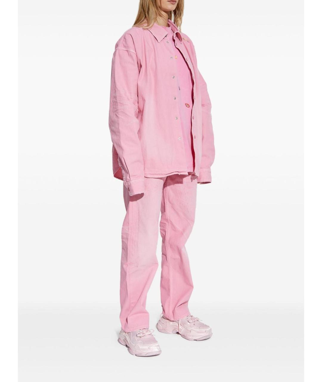 BALENCIAGA Розовая хлопковая рубашка, фото 2