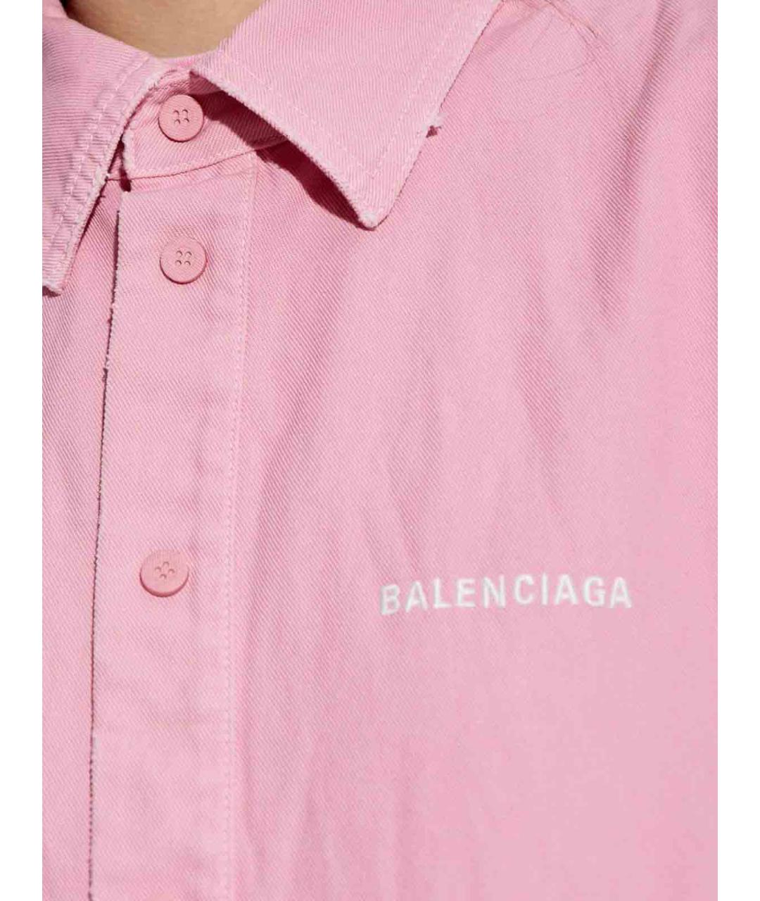 BALENCIAGA Розовая хлопковая рубашка, фото 5