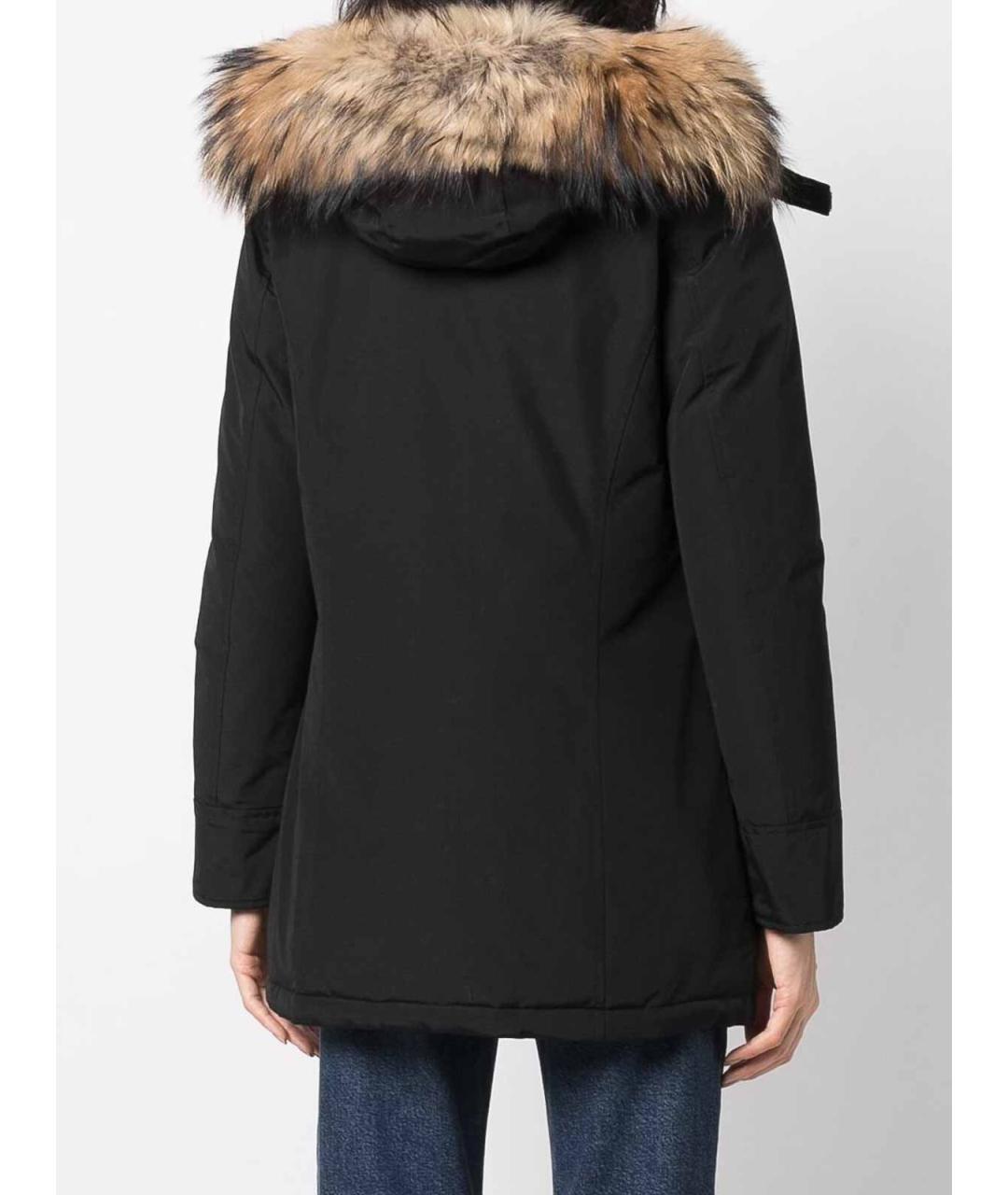 WOOLRICH Черное меховое пальто, фото 5