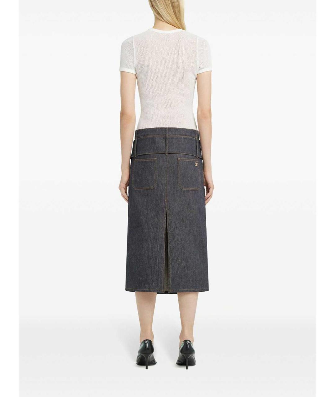 COURREGES Белая хлопковая футболка, фото 4