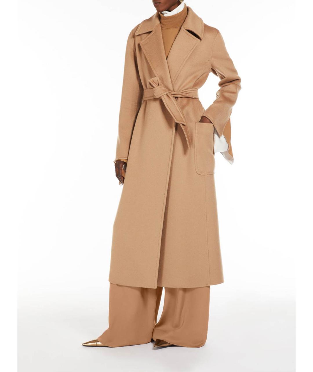 MAX MARA Бежевое кашемировое пальто, фото 2