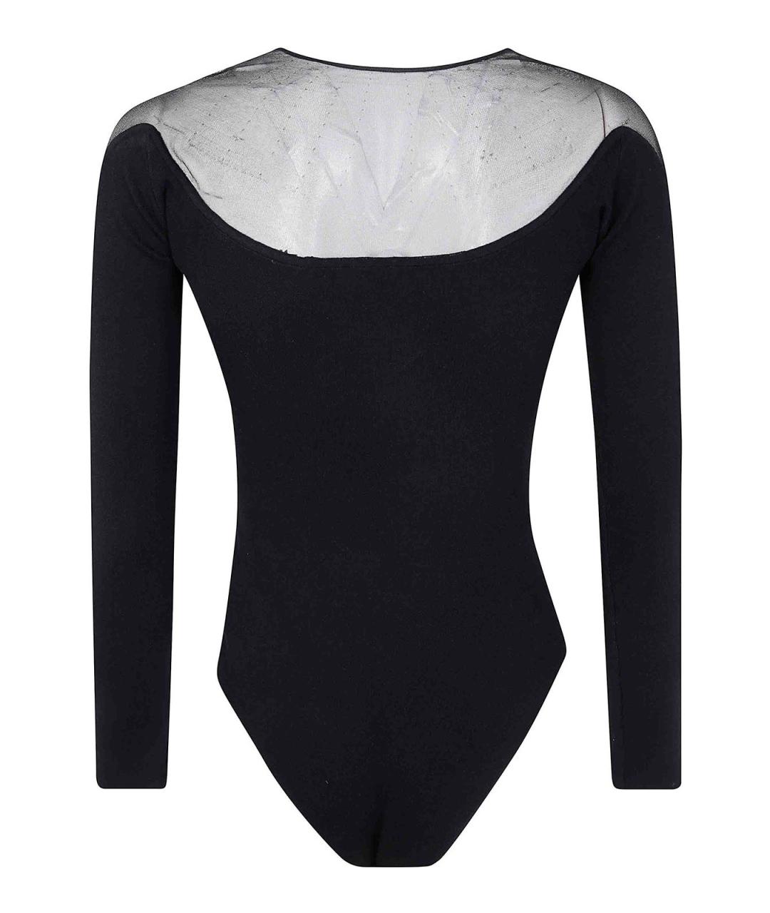 MUGLER Черное полиэстеровое боди, фото 2