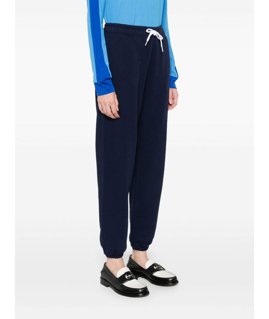 POLO RALPH LAUREN Синие полиэстеровые брюки широкие, фото 3