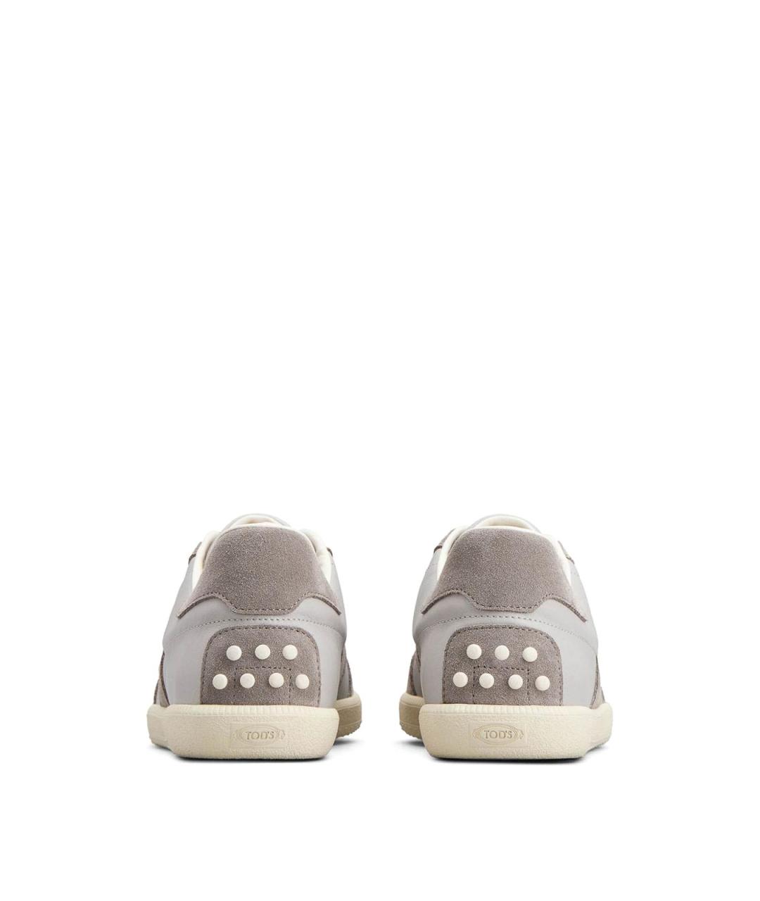 TOD'S Бежевые кожаные низкие кроссовки / кеды, фото 3