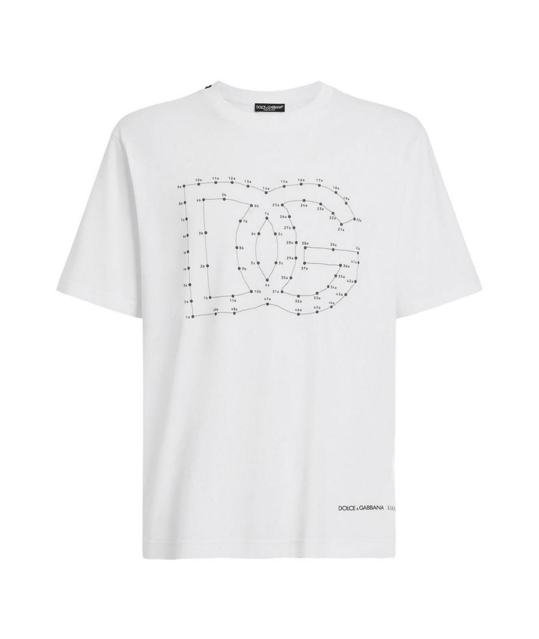 DOLCE&GABBANA Белая хлопковая футболка, фото 1
