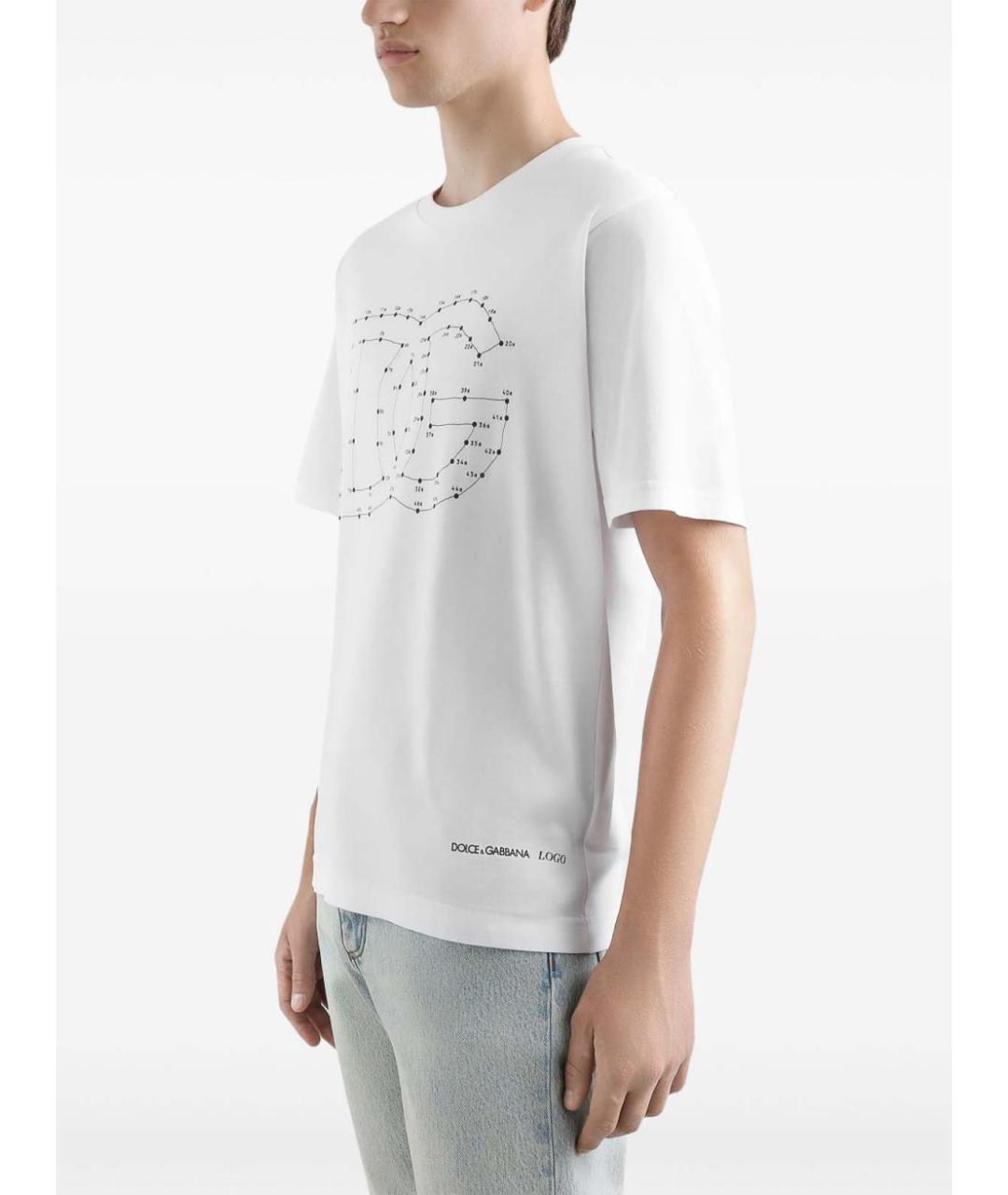 DOLCE&GABBANA Белая хлопковая футболка, фото 2