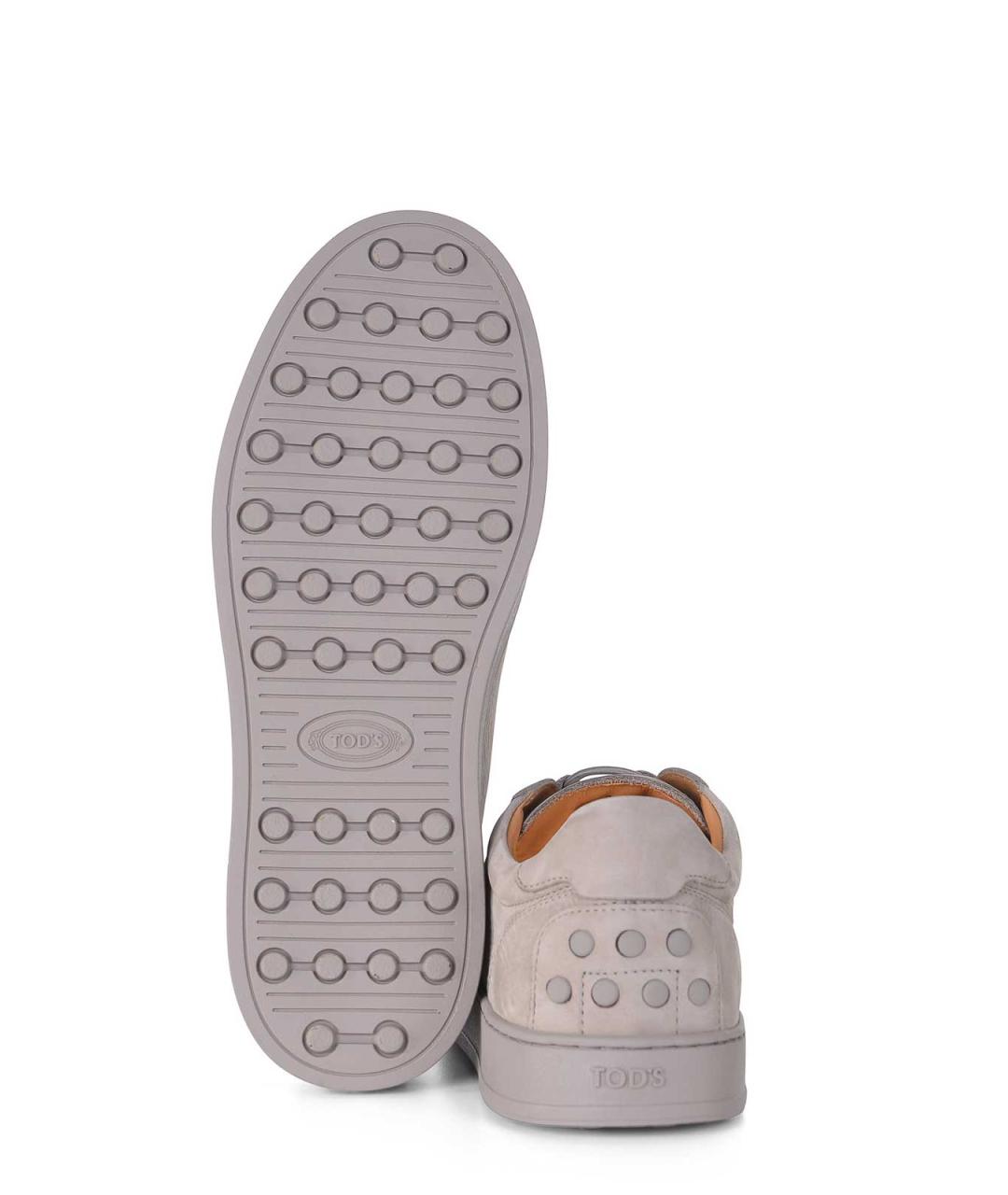 TOD'S Бежевые нубуковые низкие кроссовки / кеды, фото 5