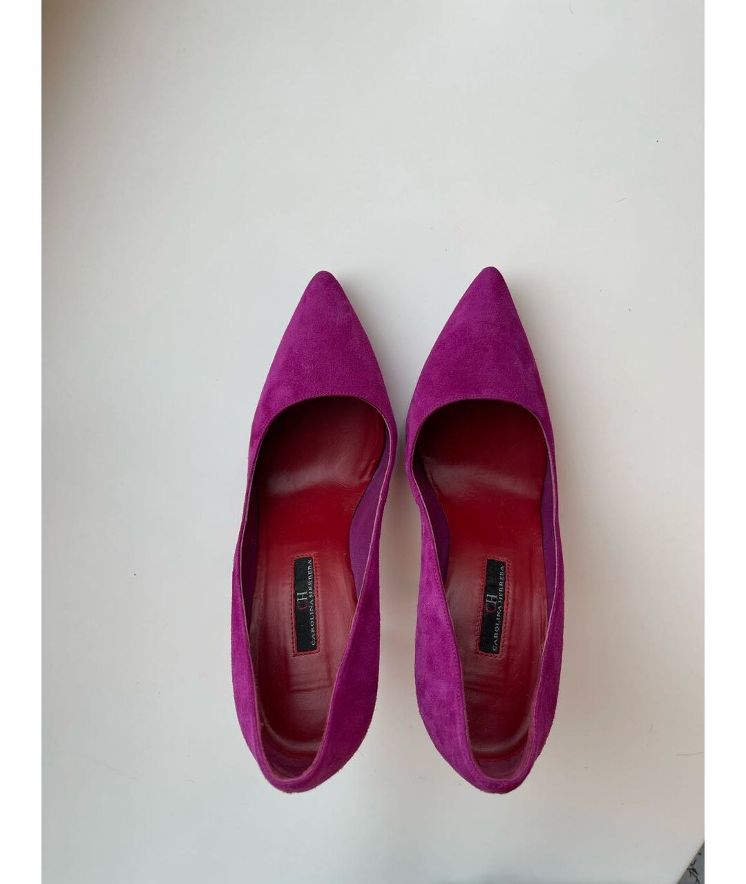 CAROLINA HERRERA Фуксия замшевые туфли, фото 3