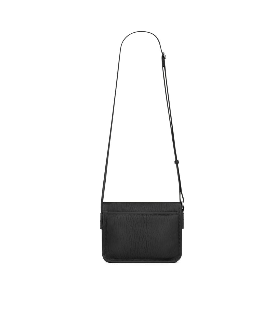 SAINT LAURENT Черная кожаная сумка на плечо, фото 3