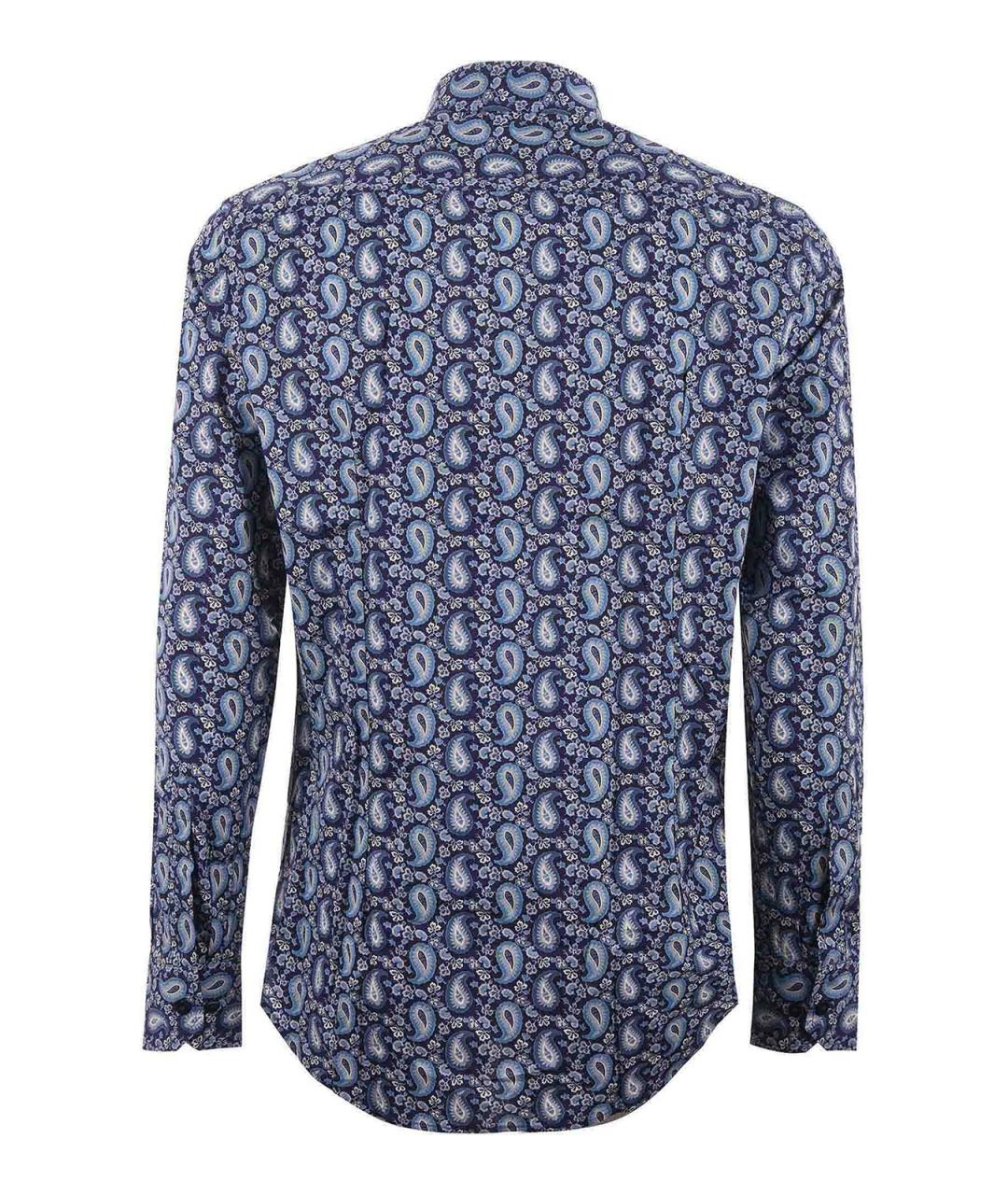 ETRO Синяя кашемировая классическая рубашка, фото 3