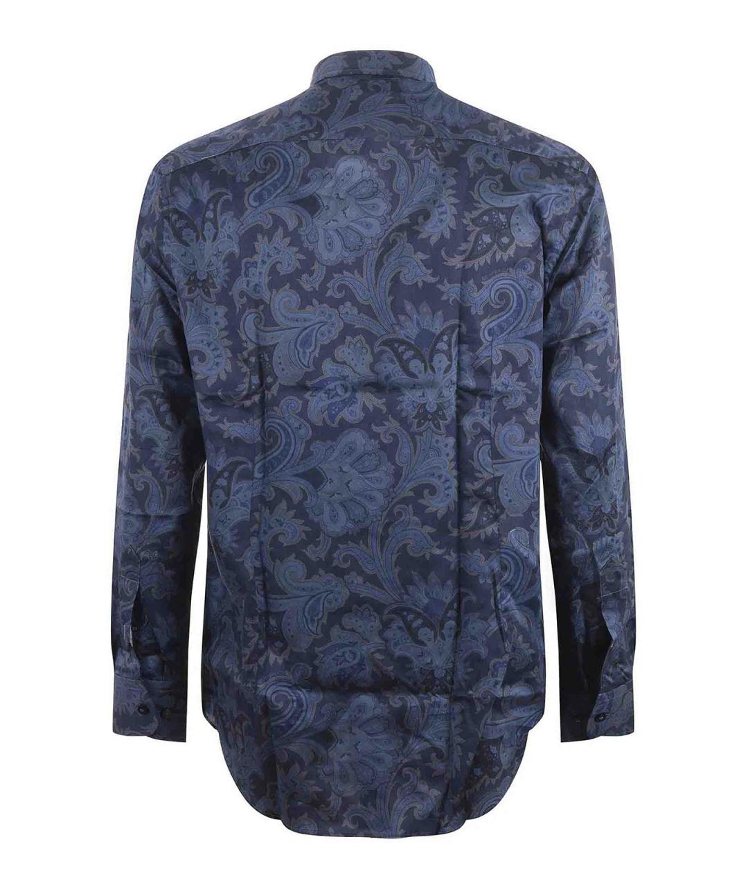 ETRO Синяя кашемировая классическая рубашка, фото 3