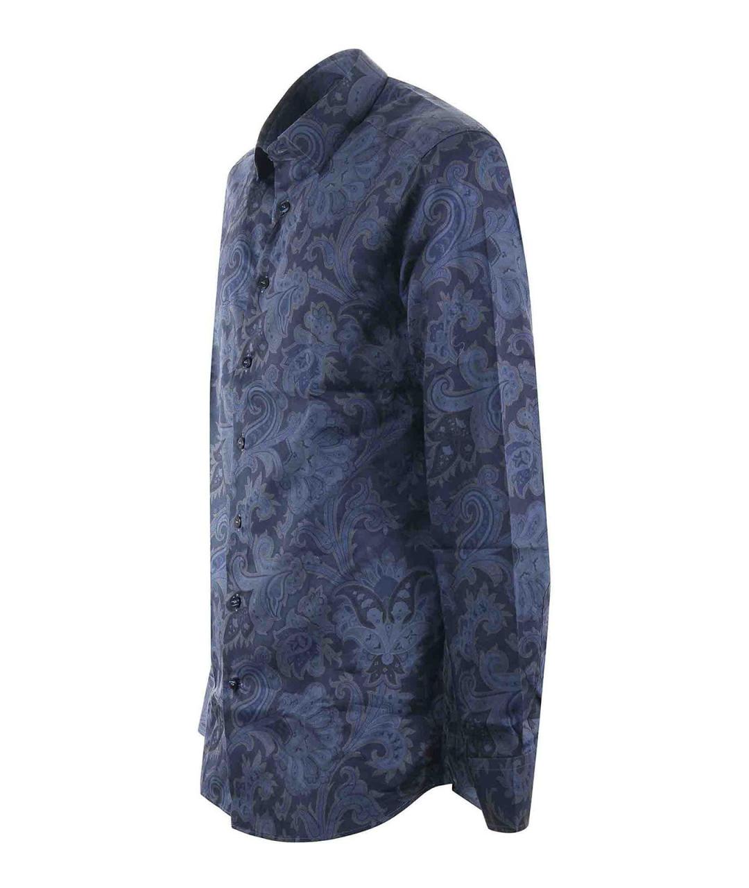 ETRO Синяя кашемировая классическая рубашка, фото 2