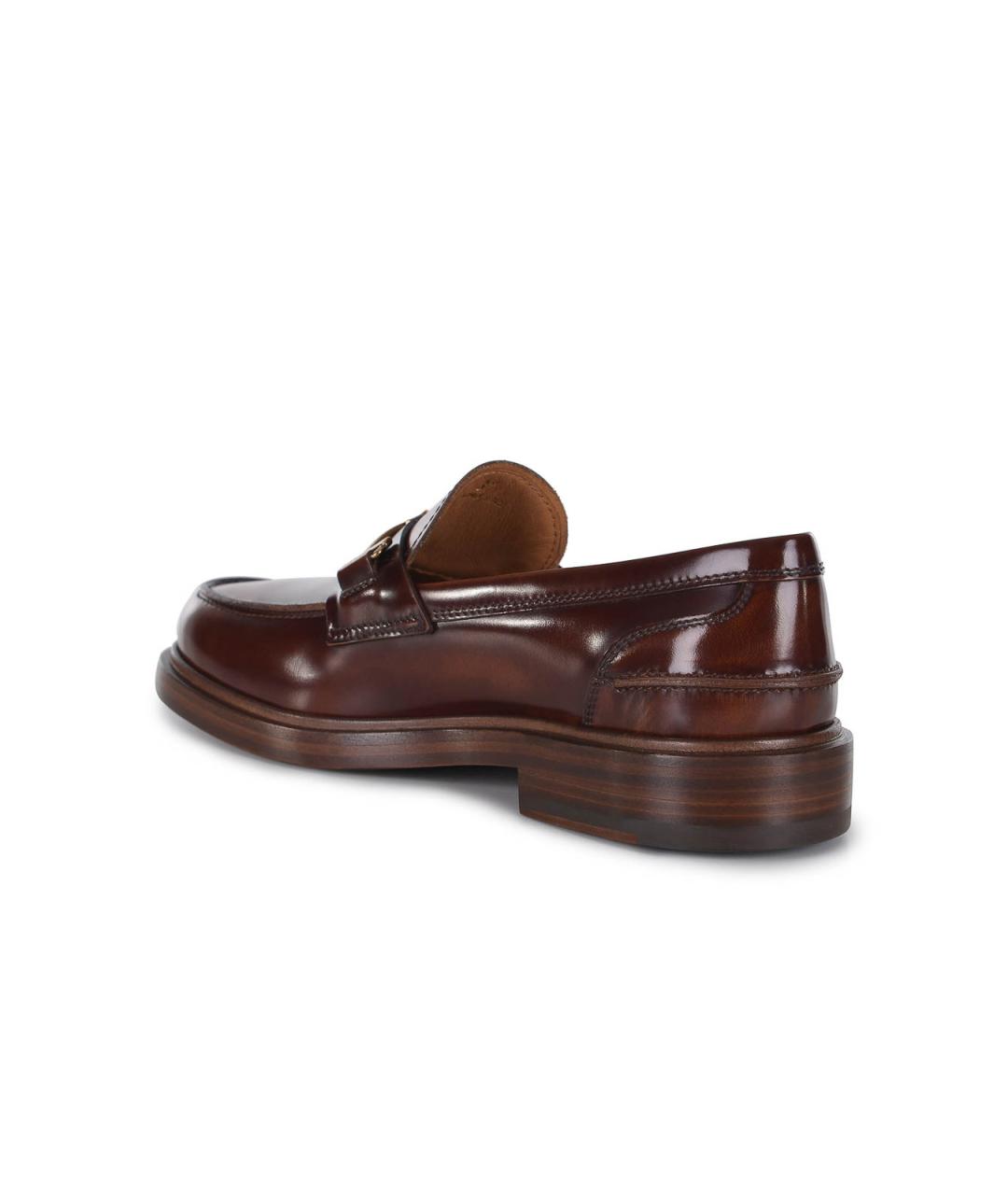 TOD'S Коричневые кожаные лоферы, фото 4
