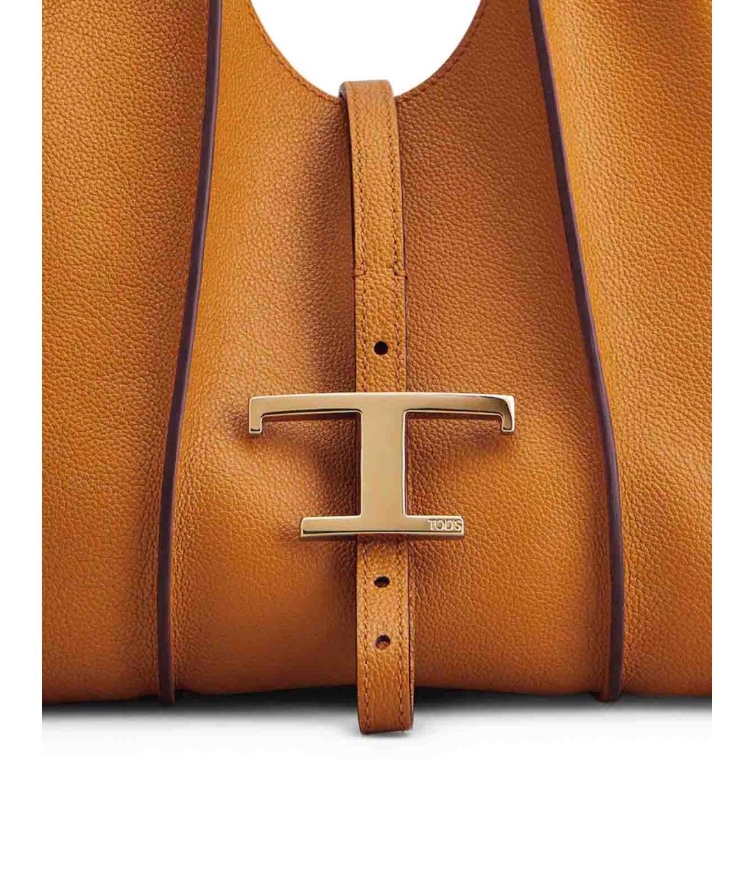 TOD'S Коричневая кожаная сумка тоут, фото 4